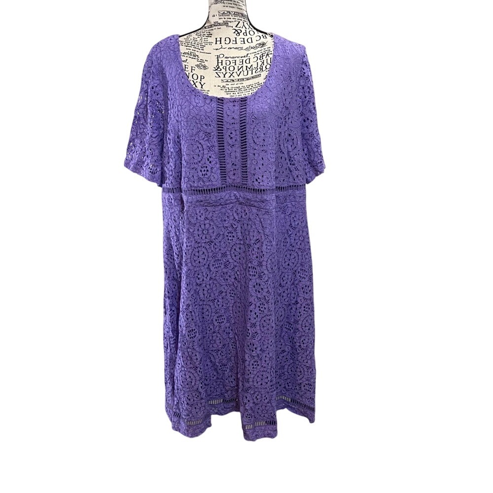 Catherines Lavender Lace Midi Dress
